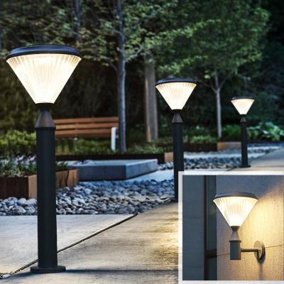 China 2019 New Design LED LANDSCAPE Bollard Light Solar Outdoor Waterproof Decorative Pathway Lamp Aluminum Garden Lawn Light for sale