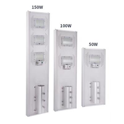 China Waterproof All-in-one Garden 50W 100W 150W IP65 Integrated Solar LED Street Light With Motion Sensor for sale