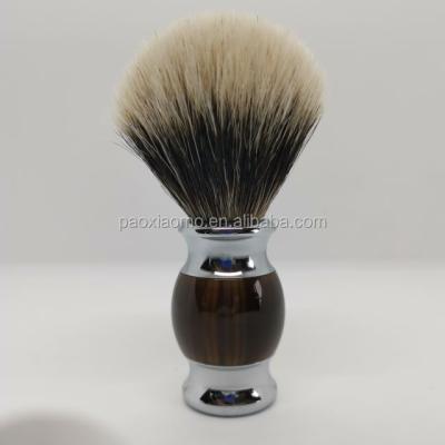 China Hand-crafted Pure Shaving Brush Badger Hair With Resin Handle Barber Fade Brush Men Shaving Shaving Brush Set for sale