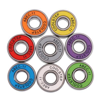 China Long Life Wholesale Custom 608 Skateboard ABEC-9 Ball Bearing High Speed ​​Red Black Rubber Seal Double for sale