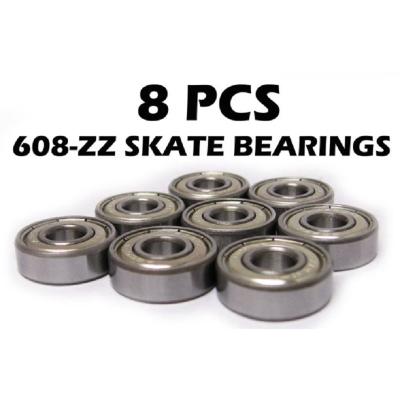 China High Speed ​​Ball Bearing 608zz 608 2rs 608z 608zb Long Life Supporting Rubber Wheels 8mm x 22mm x 7mm for sale