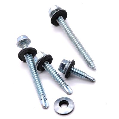 China CONSTRUCTION hot sale galvanized metal hex joint tek carbon steel wood hex self drilling screw with assembled joints for sale