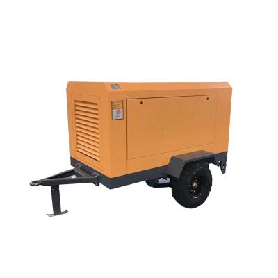 China Two stage screw air compressor compressors construction machinery equipment lubricated diesel industrial air compressor for sale