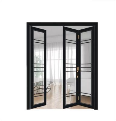 China Sound Insulation Door Aluminum Shop Folding Door Metal Internal Bifold Doors And Windows for sale