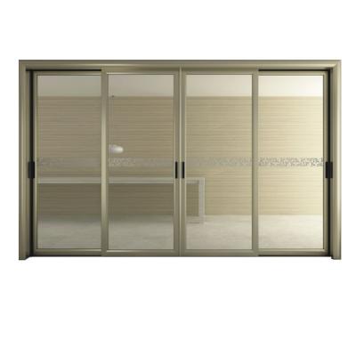 China New Pattern Sound Insulation Aluminum Glass Doors Slim Balcony Aluminum Sliding For Entrance Frameless Folding Door for sale