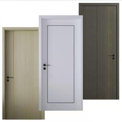 China Sound Insulation Customized Anti Crack Carbon Crystal Wood Doors Interior Waterproof Wooden Door for sale