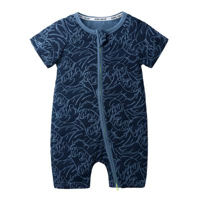 China Wholesale 100% Cotton Baby Romper Zipper One Size Organic Short Infant Sleep Suit Newborn Baby Clothes Natural Organic Cotton Baby for sale