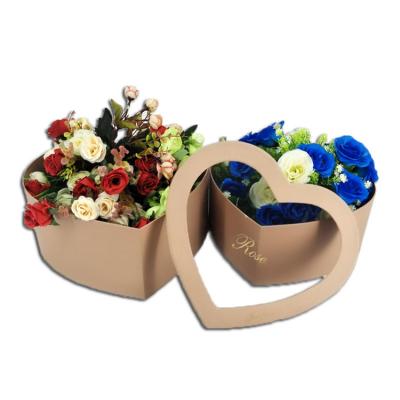 China Recycled materials around cardboard flowerbox for flower packaging with window for sale