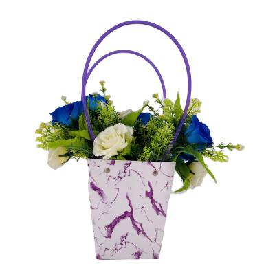 China High quality Europe handle craft paper flower bag, travel waterproof bag for flowers for sale