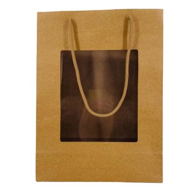 China Recycled Materials 2021 Flower Kraft Paper Bag , Waterproof Transparent Kraft Paper Flower Vase Bag for sale