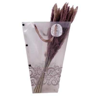 China New disposable plastic flower clear bag, flower clear plastic bag with handles for sale