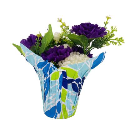 China New high quality custom made flower pot cover from Europe, factory pot grid flower pot packing bag for sale