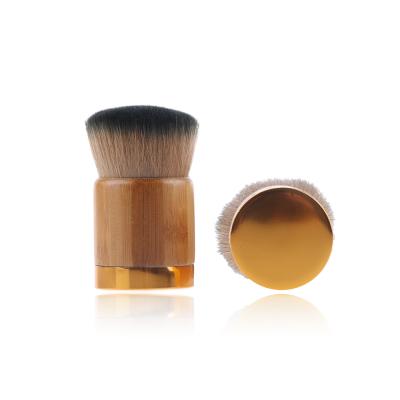 China Eco Friendly Bamboo Fan Brush Vegan Private Label Foundation Brush Kabuki Power Brush for sale