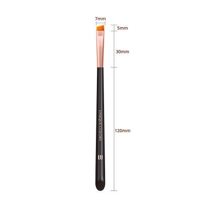 China Angular Blush Factory Directly Supply Cheapest Economic Wooden Orange Eyebrow Brush Eyebrow Brush for sale