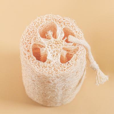 China All Natural Cylinder Shape Private Label Loofah Sponge Exfoliating Sponge Biodegradable for sale