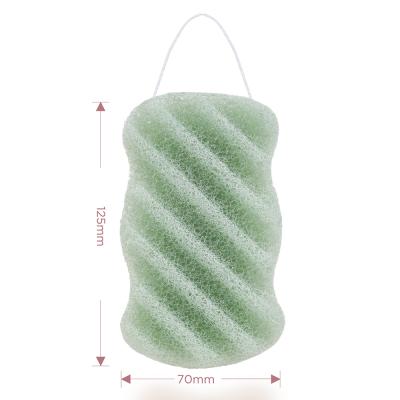 China EXFOLIATE 100% Green Color Private Label Facial Exfoliating Natural Organic Facial Deep Cleansing Konjac Sponge for sale