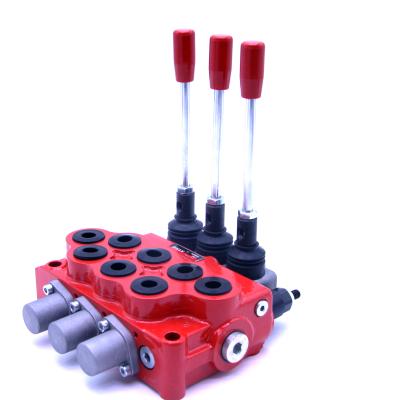 China Directional Control Ryan Hydraulics GDV45 Series 45LPM 3 Spool Monoblock Hydraulic Control Valves for sale