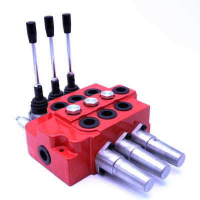 China Directional Control Ryan Hydraulics GDV80 Series 45LPM 3 Spool Monoblock Hydraulic Control Valves for sale