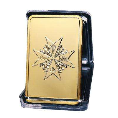 China Best Selling Items Custom Size 24k Gold Bullion Brass Plated Bar For Sale for sale