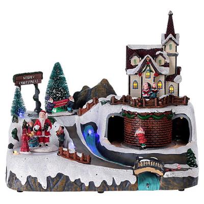 China Christmas Decoration Resin Village Music Christmas Village Houses Resin for sale