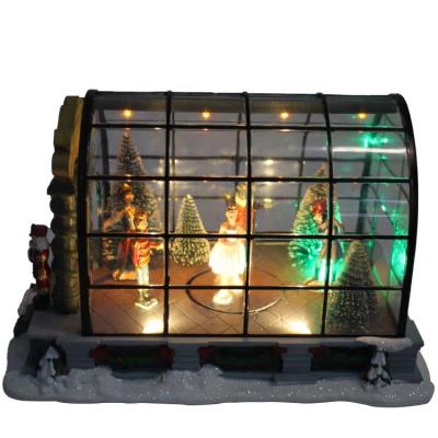 China Mult Led Color Led Music Box, Promo Gift DIY Acrylic Christmas Miniature House for sale