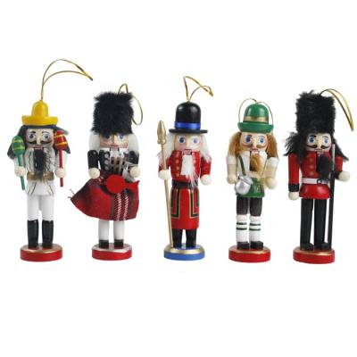 China Navidad China factory wholesale custom indoor table top wooden and hanging wooden christmas nutcracker set for sale