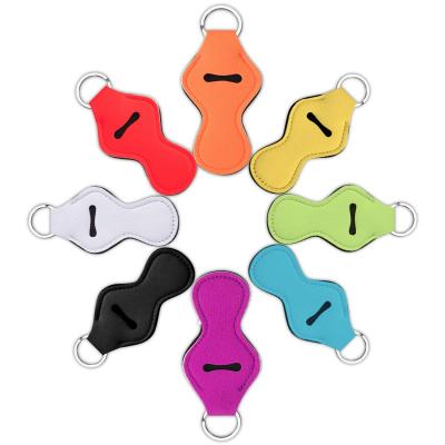 China Neoprene+Rubber Neoprene+Rubber Lip Balm Holder Lip Pomade Stick Main Chain Holder in Assorted Vibrant Colors for Women Girls for sale