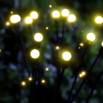 China Waterproof 8v 1w 8led firefly lights garden landscape 8v 1w 8led solar powered firefly lights for sale