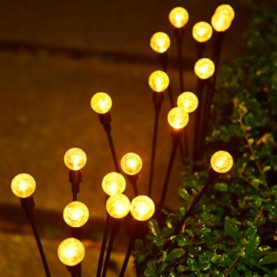 China Green Renewable Energy Lighting Firefly Garden Solar Led Starburst Lights Outdoor Decorative Stake Lights Wind Powered Waterproof Light for sale