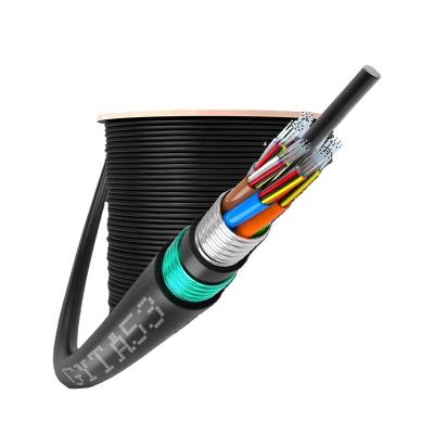 China Outdoor Aerial Outdoor Underground Buried Double GYTA53 Sheath Fiber Optical Cable 72 Cores 12/24/48/72/144 Cores Communication Cable for sale