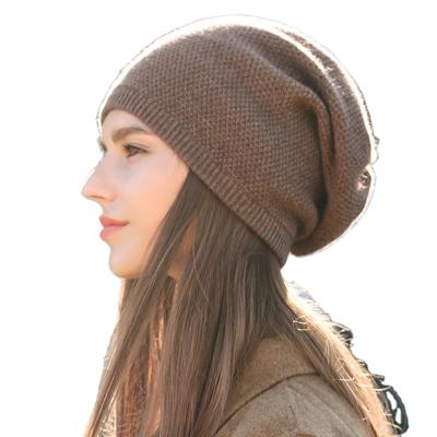 China OEM COMMON Available Oversized Blank Ladies Knit Cashmere Winter Hats Womens Custom Knitted Beanies for sale