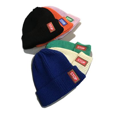 China COMMON Winter Ladies Autumn Hot Selling Unisex Warm Soft Beanies With Custom Logo Patch for sale