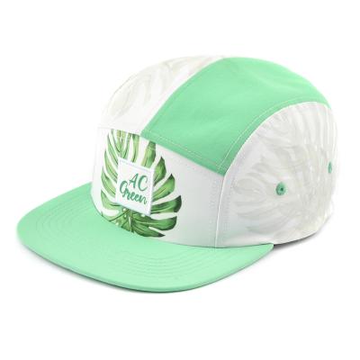 China COMMON Wholesale Nylon Camper Hat 5 Panel Plain Unstructured Hat With Embroidery Logo for sale