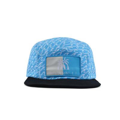 China JOINT OEM Custom Design Two Tone 5 Panel Hat Cotton Embroidery Five Panel Custom Camp Hat for sale