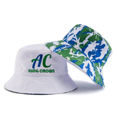 China Custom Embroidered Sun Protection Wholesale Fashion Logo Brim Cotton Outdoor Short Fishermen Cover Bucket Hats for sale