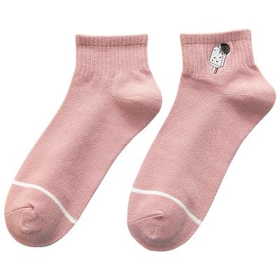 China Famous Custom Breathable Women's Brands Designer Brands Designer Socks Breathable Cotton QUICK DRY Short Ankle Socks for sale