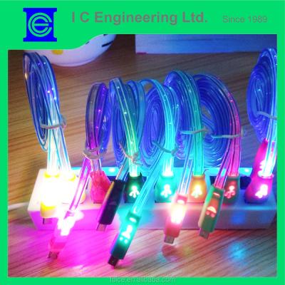 China Smile Face Illuminator Cable Smile Face Illuminator Cable LED Light Fill Data Line for sale