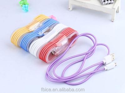 China Long USB Charging Cable 1meter Lightweight Multicolor Charging Cable Data Cable For Mobile Phones for sale