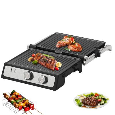 China New Design Family BBQ Panini Touch Commercial Sandwich Maker Digital Portable Folding BBQ Grill for sale