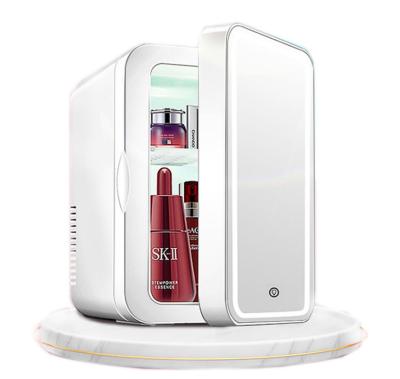 China 8L 4L Small Beauty Skincare Custom Cosmetic 12v Makeup Fridge Mini Skin Care Fridge With Mirror for sale