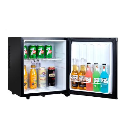 China Wholesale 32L 40L Hotel Thermoelectric Glass Door Display Hot Cold Drinks Mini Bar Fridge With Lock for sale