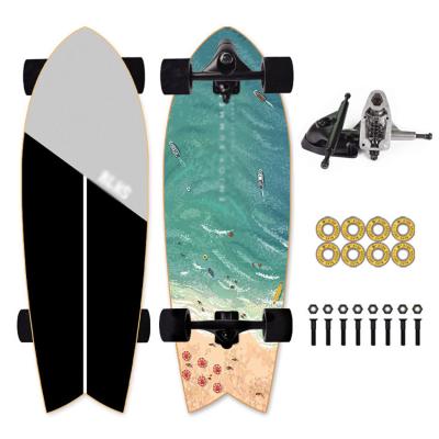 China Outdoor Activities Street Skateboard Maple Fishtail Skateboard For Adult Custom Made Surfskates for sale