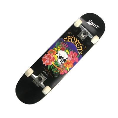 China Outdoor Activities Hot Selling Heat Transfer Printing Wooden Skateboard Ramp Skateboard Professional for sale