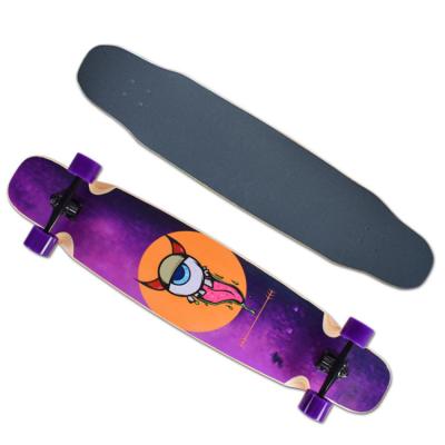 China Outdoor Activities Outdoor Activities High Quality Canadian Maple Cut Shape Nature Wood Mixed Longboard Bamboo Skateboard For Dancing for sale