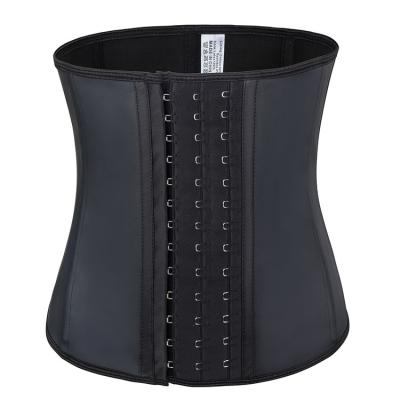 China Antibacterial Antibacterial Black Breathable Fit Slimming Waist Trainer Corset With Steel Bones For Party for sale