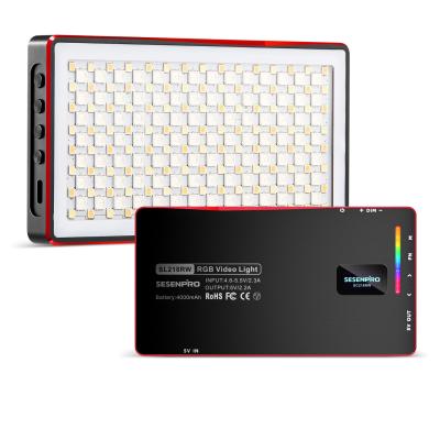 China Sesenpro SL218W RGB 2500K-8500K Full Color Led Fill Light Video Studio Vlogger Led Lighting IP67 Waterproof With 4000mah RGB Built SL218W for sale