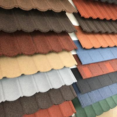 China colorful stone coated metal roof tiles/aluminum zinc for sale