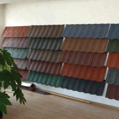 Китай Galvanized Aluminium Metal Polymer Coated 0.4mm Stone Coated Steel Roofing Tile, Good Price Metro Roofing Tile продается