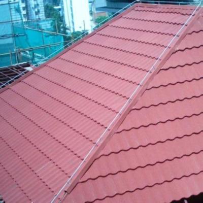 China Deco Roofing Tiles Color Stone Coated Metal Roof Tiles rainbow Stone Coated Metal Roof Tile for sale