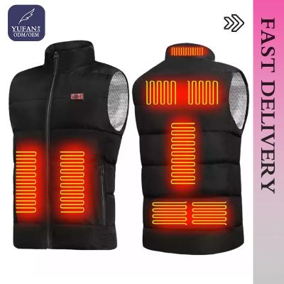 China YuFan High Quality Anti-Wrinkle Functional Sports Winter Jacket Heated Men Invest Graphene Down Vest Jacket Winter Padded Heating Popular Vest for sale